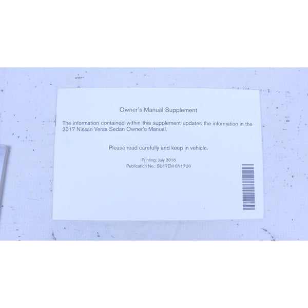 Manuales De Propietario O Usuario Nissan Versa Sedan Eu 2016 Gris