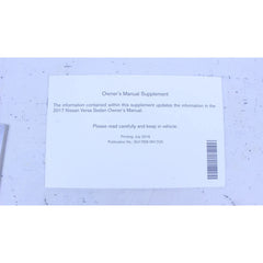 Manuales De Propietario O Usuario Nissan Versa Sedan Eu 2016 Gris